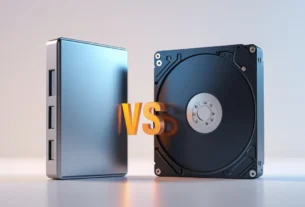 Comparação visual e Diferenças entre SSD e HD de design e tecnologia