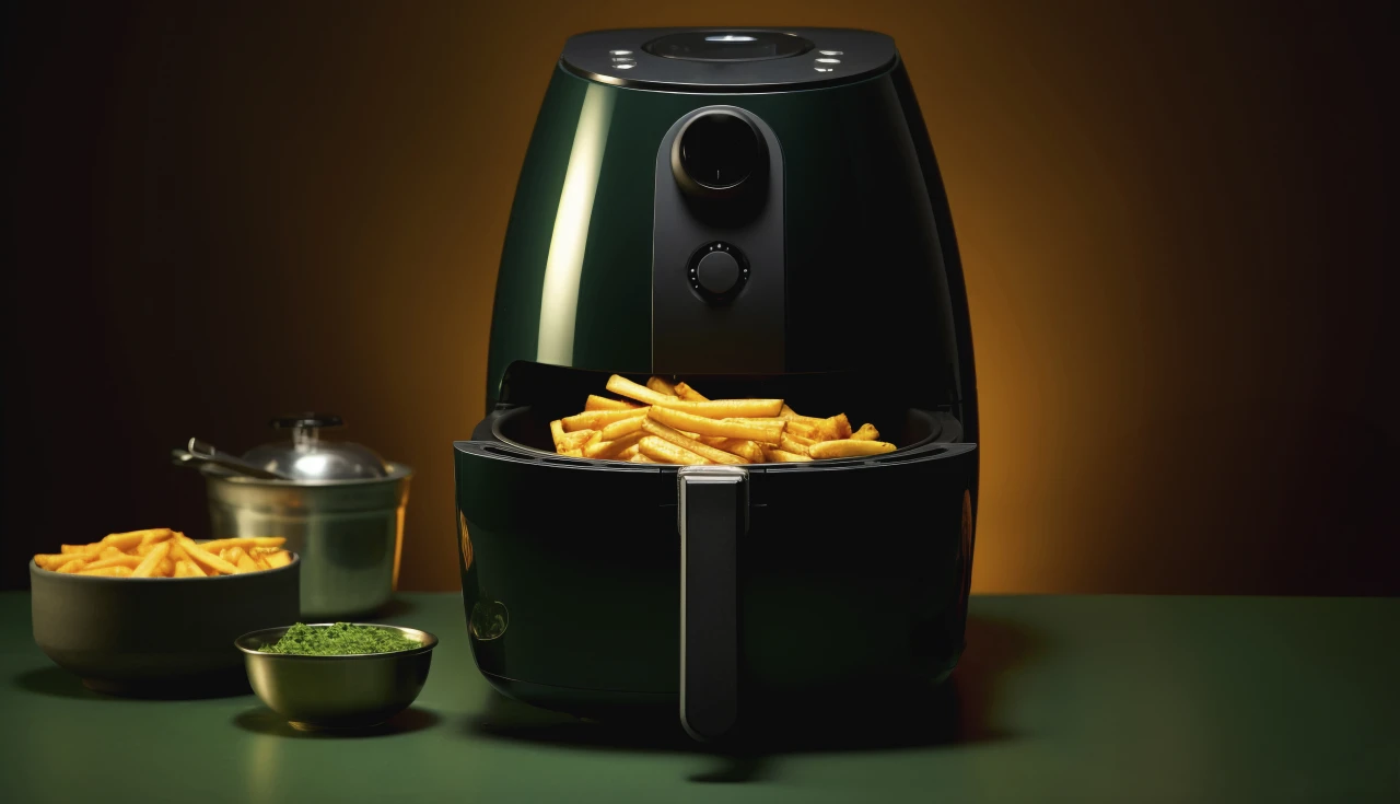 Airfryer custo benefício preparando batatas fritas douradas e crocantes na cozinha