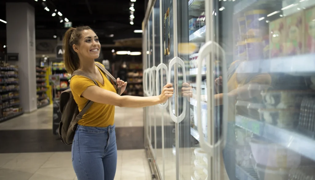 Cozinha brasileira moderna com geladeira frost free integrada ao design contemporâneo